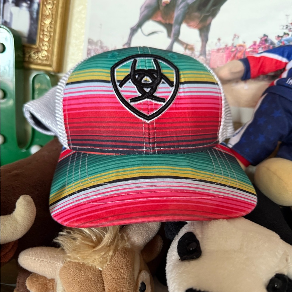 Colorful Striped Cap with Logo